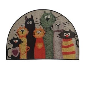 Colorful Cat Design Pet Mat